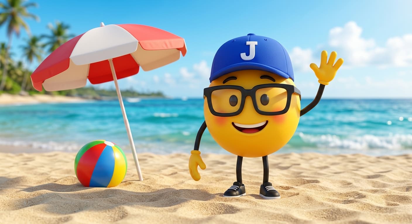 JustCoin Playful Beach Mascot